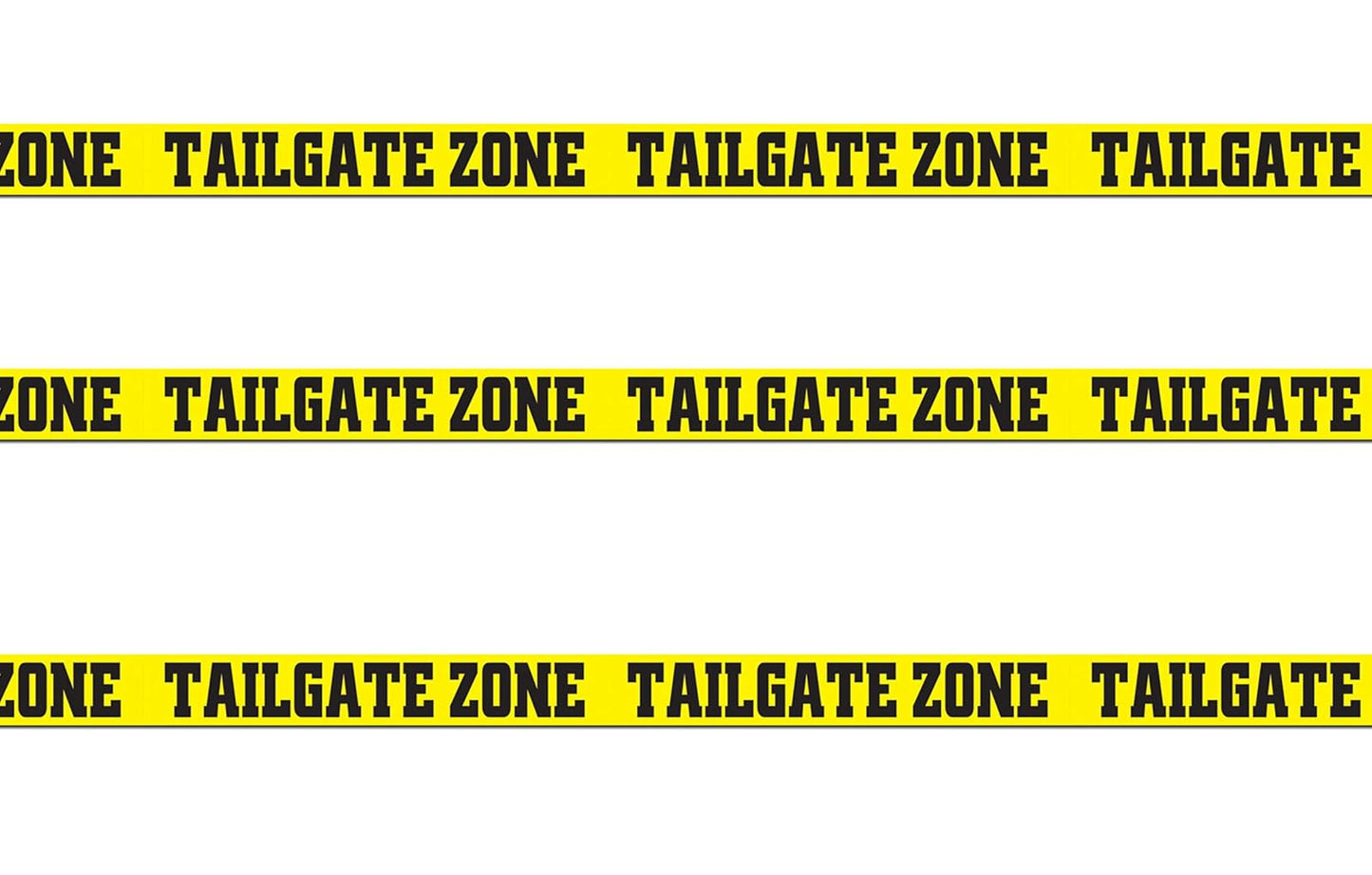Beistle 3 Piece Plastic Tailgate Zone Streamers for Sports Theme Football Game Day Party Decorations, 3" x 20', Black/Yellow