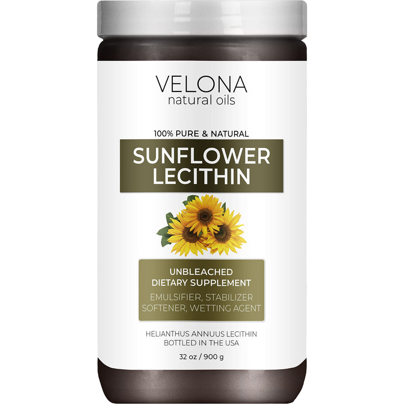 velona Pure Liquid Sunflower Lecithin 32 oz | Food Grade | Unbleached | Emulsifier, Stabilizer, Softener, Smoother, Wetting Agent | Use Today - Enjoy Results