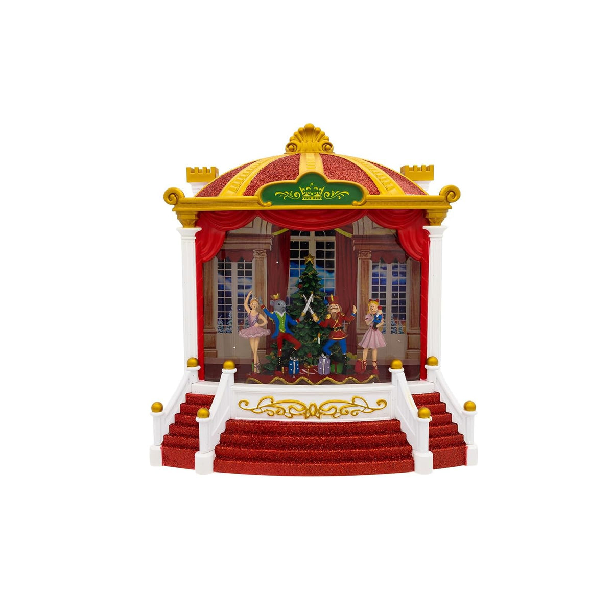 Kurt S. Adler Electric Lantern, Approx. 5.75" x 4.0" x 9.25", Red