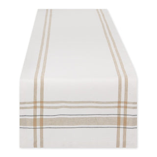 DII Table Runner, 14x72 Inches (Pack of 1), White Chambray
