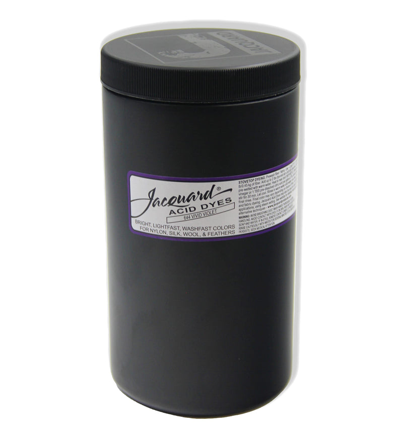 Jacquard Acid Dye - Vivid Violet - 1 Lb Net Wt - Acid Dye for Wool - Silk - Feathers - and Nylons - Brilliant Colorfast and Highly Concentrated