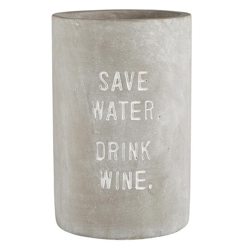 Santa Barbara Design Studio Wine Chiller Cement Holder for Wines, 8.5" Tall, Save Water