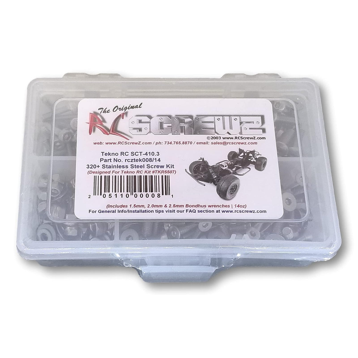 RC Screwz Screws, Polished Steel, Modern