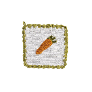 Mud Pie Pot Holder, 8" x 8", Orange Carrot