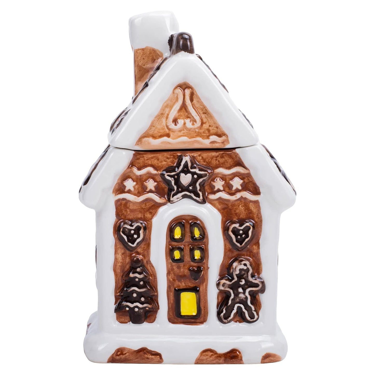 Kurt Adler Adler Cookie Jar Gingerbread House, 10.2-Inch, Brown