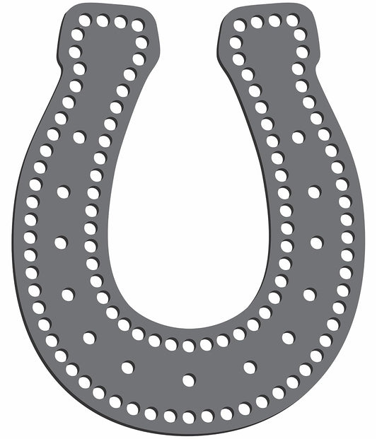 Rhinestone Genie Horse Shoe 5" Magnetic Rhinestone Template, Black