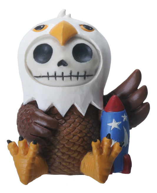 Pacific Trading SUMMIT COLLECTION Furrybones Baldie Signature Skeleton in Bald Eagle Costume with Firework