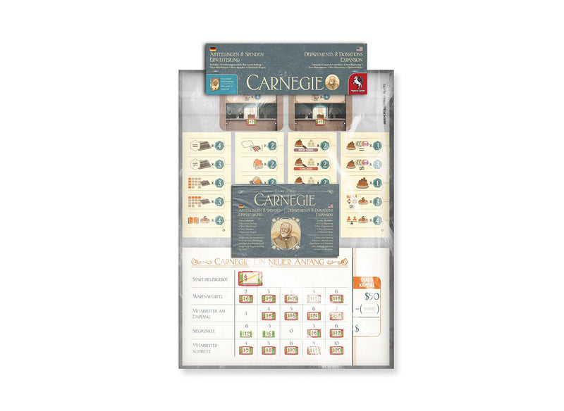 Carnegie: Departments &amp; Donations Expansion - Board Game - Multilingual English/German