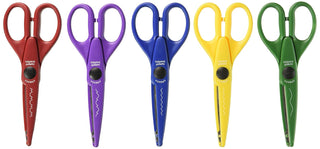 HyGloss Armada Art Royal/Bubbles/Deckle/Cracker/Provincial Paper Shapers Scissors 5-Pk