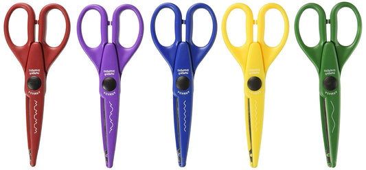 HyGloss Armada Art Royal/Bubbles/Deckle/Cracker/Provincial Paper Shapers Scissors 5-Pk
