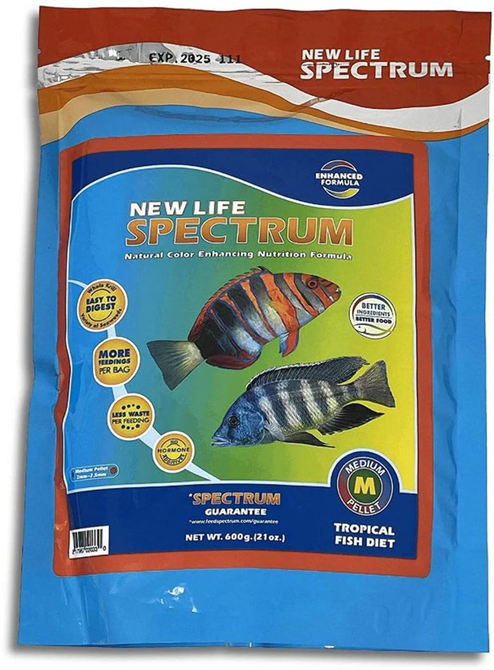 New Life Spectrum Spectrum Formula Medium Bag for Fresh & Saltwater Fish, 600g