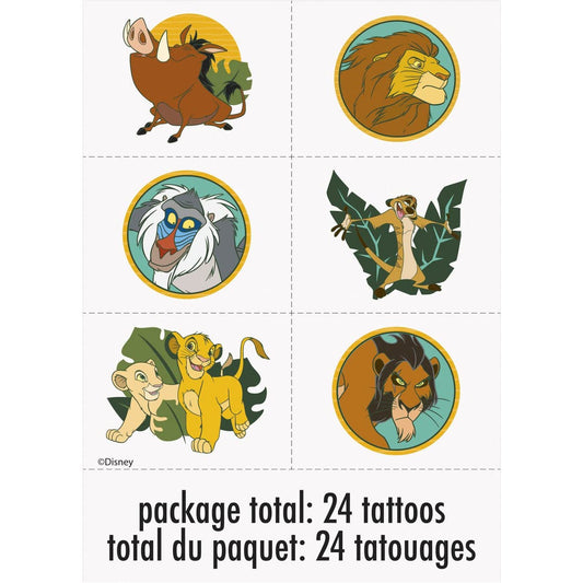 Unique Industries Unique Disney Lion King Party Tattoos, 24 Ct.