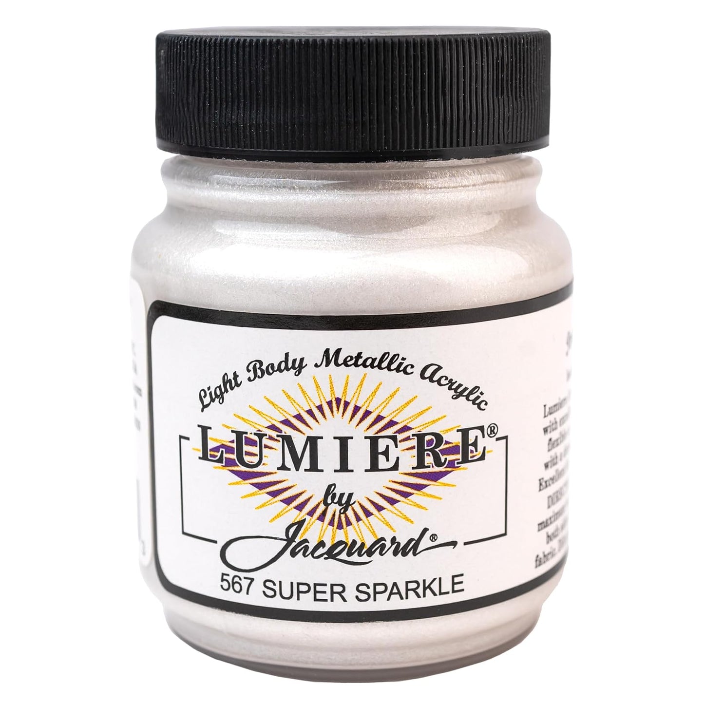 Jacquard Lumiere Metallic and Pearlescent Paint 2.25 Oz, 567 Super Sparkle