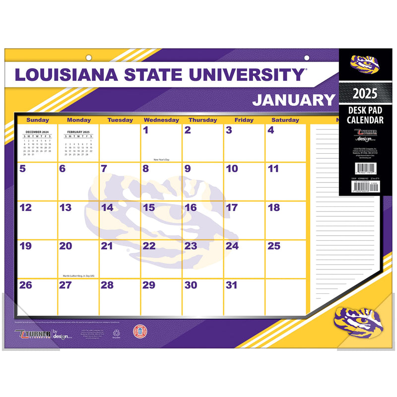 Turner Sports LSU Tigers 2025 22x17 Desk Calendar (25998061482)