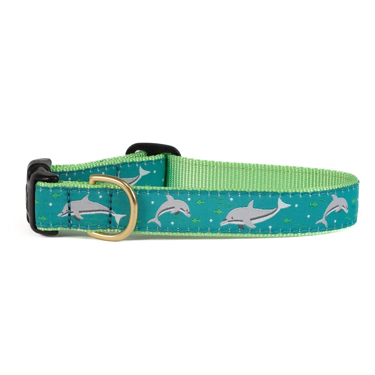 Up Country Animal Collar, Medium (12"-18") 5/8" width, Green