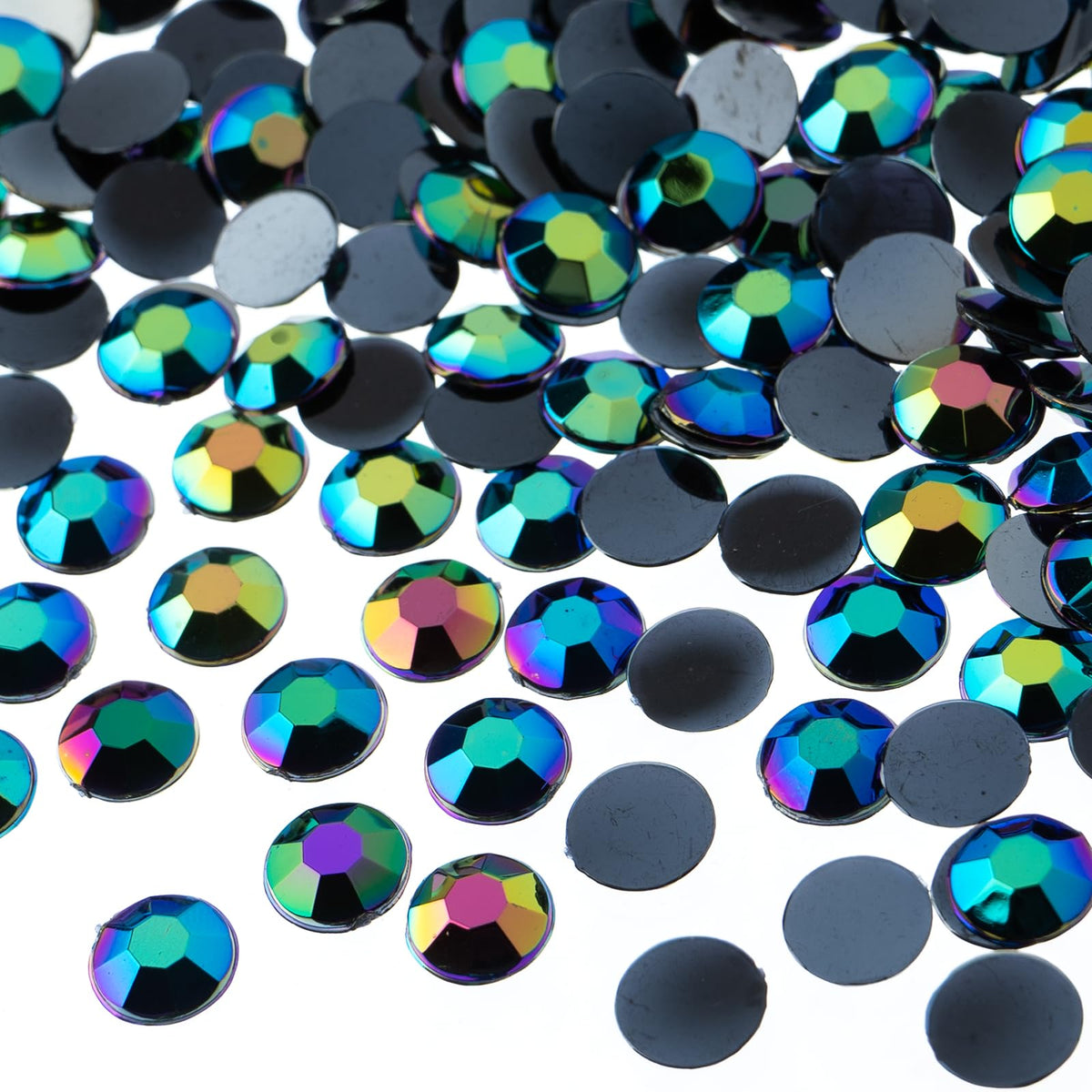 John Bead Craft Bead, 8mm (SS39), Black AB