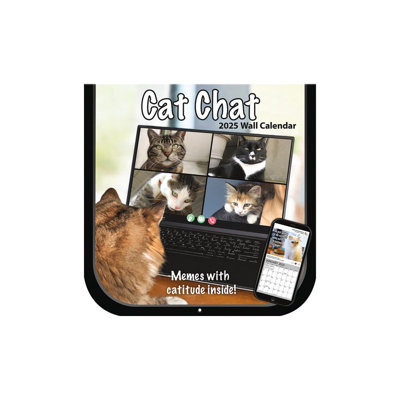 TURNER PHOTOGRAPHIC Cat Chat Photo Die Cut Mini Wall Calendar (25998950061)