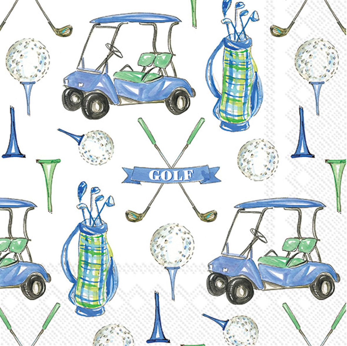 ihr SINCE 1977 Disposable Napkin, 5" x 5", Guy Golf