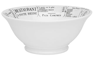 Pillivuyt Brasserie 2-1/2 Cup Porcelain Footed Salad Bowl