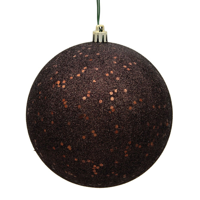 Vickerman 8" Chocolate Sequin Ball Ornament.