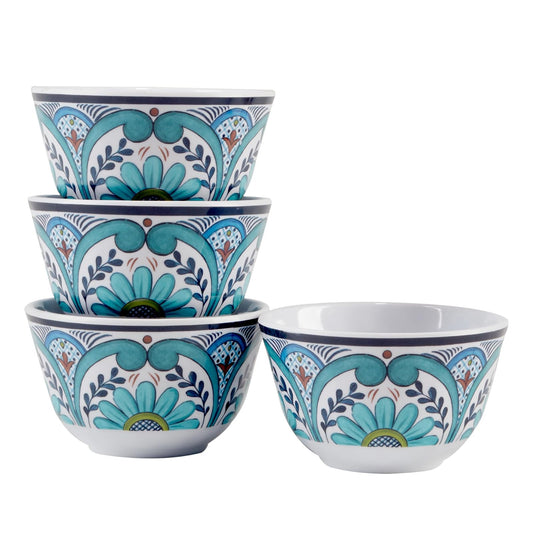 Certified International Talavera Dip Bowl Set, 4-inch Diameter, Set of 4, For Everyday Use, Kitchen Accessories, Party Celebration