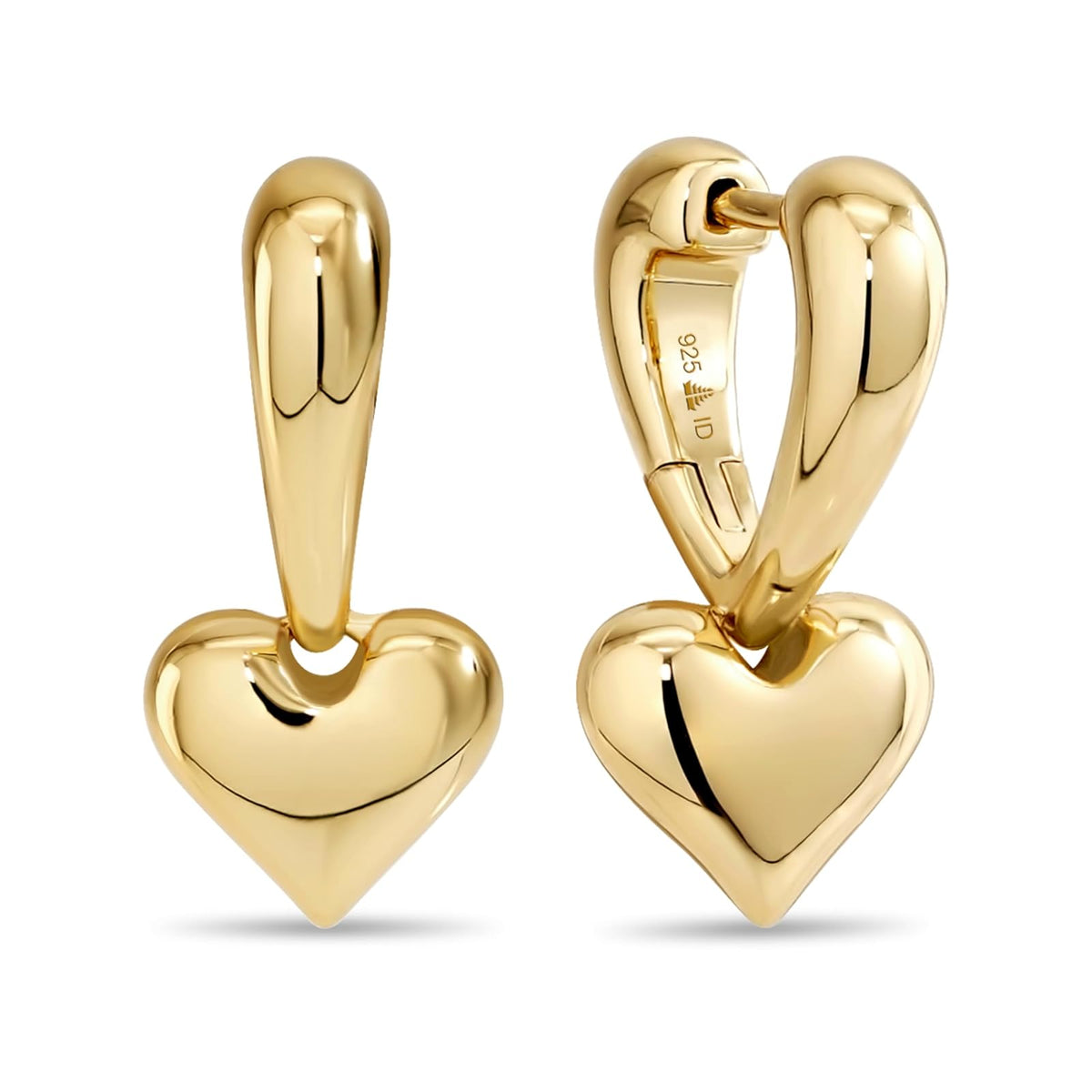 DEVATA Earring, 18mm x 14mm, Gold Plated/Sweet Heart Hoop LVD2612