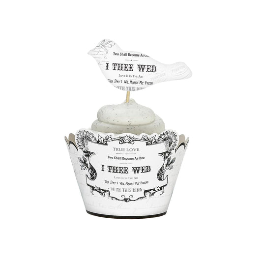 Lillian Rose Cake Topper, 2.75" wide x 3.75" tall, White