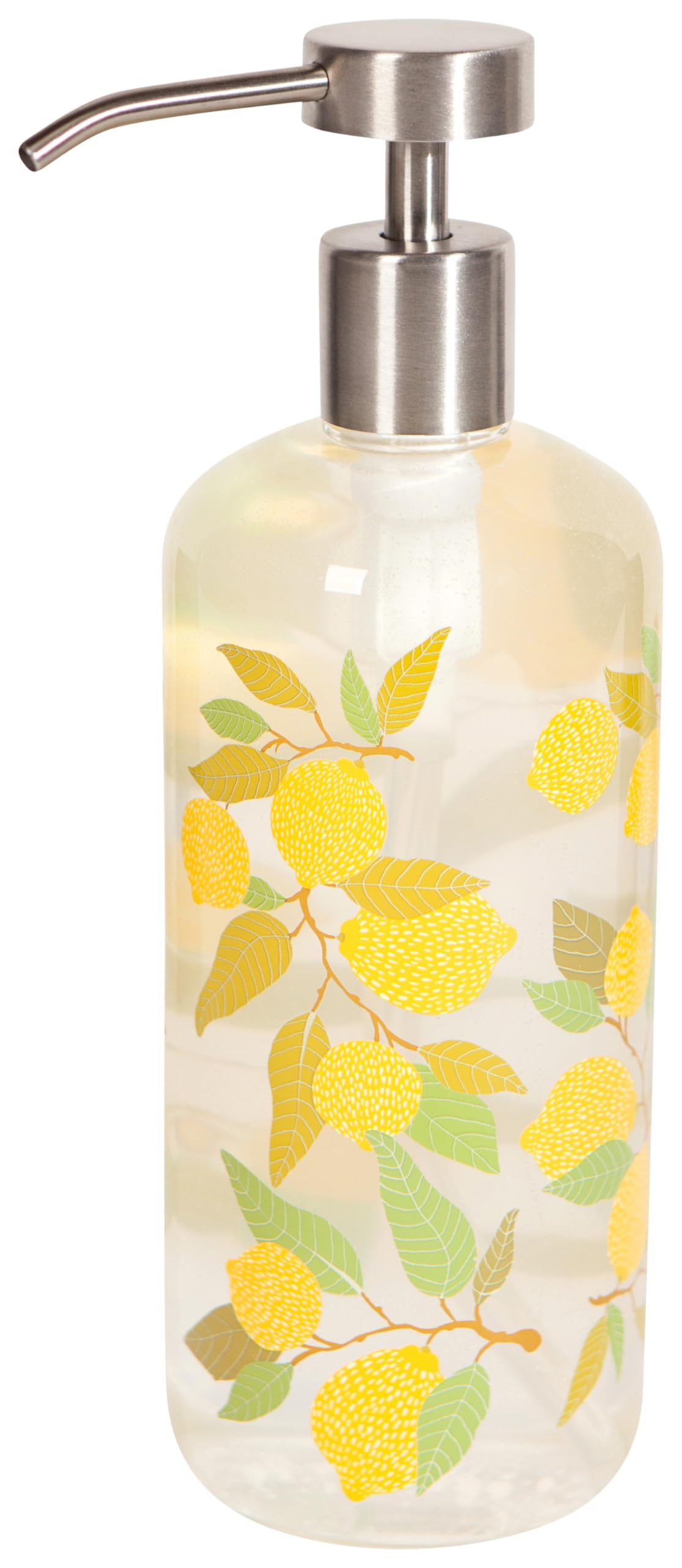 Now Designs Pump Dispenser, DIA2.75 x H8.5in, Lemons