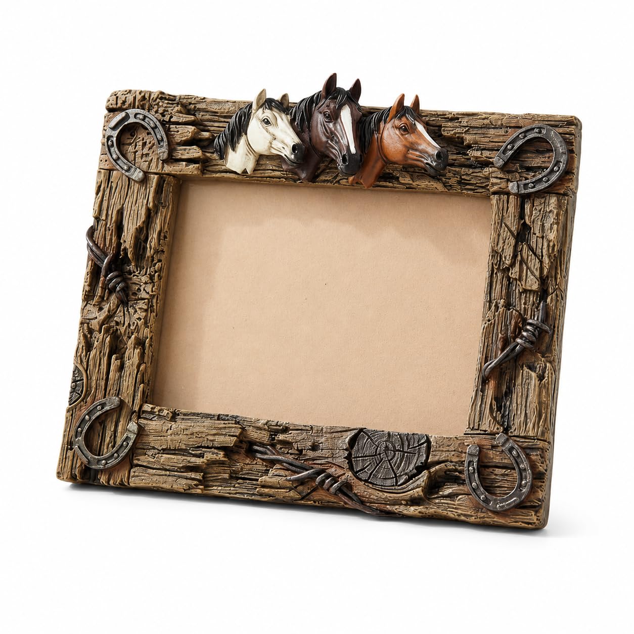 Comfy Hour 10.7 Inch Horse Picture Frame, Western Photo Frame
