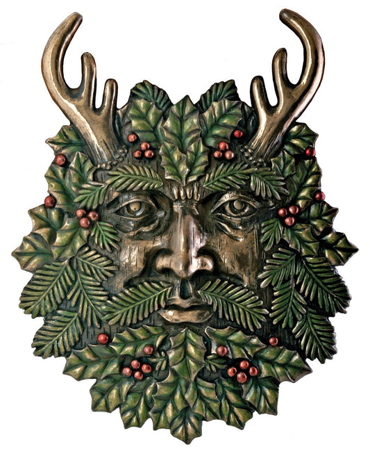 Pacific Trading Greenman Winter Plaque Fantasy Designer Decoration Collectible