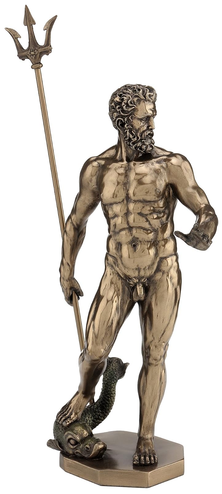 Unicorn Studio 11.75 Inch Greek Figure Poseidon with Trident Decor Gift Objet D Art