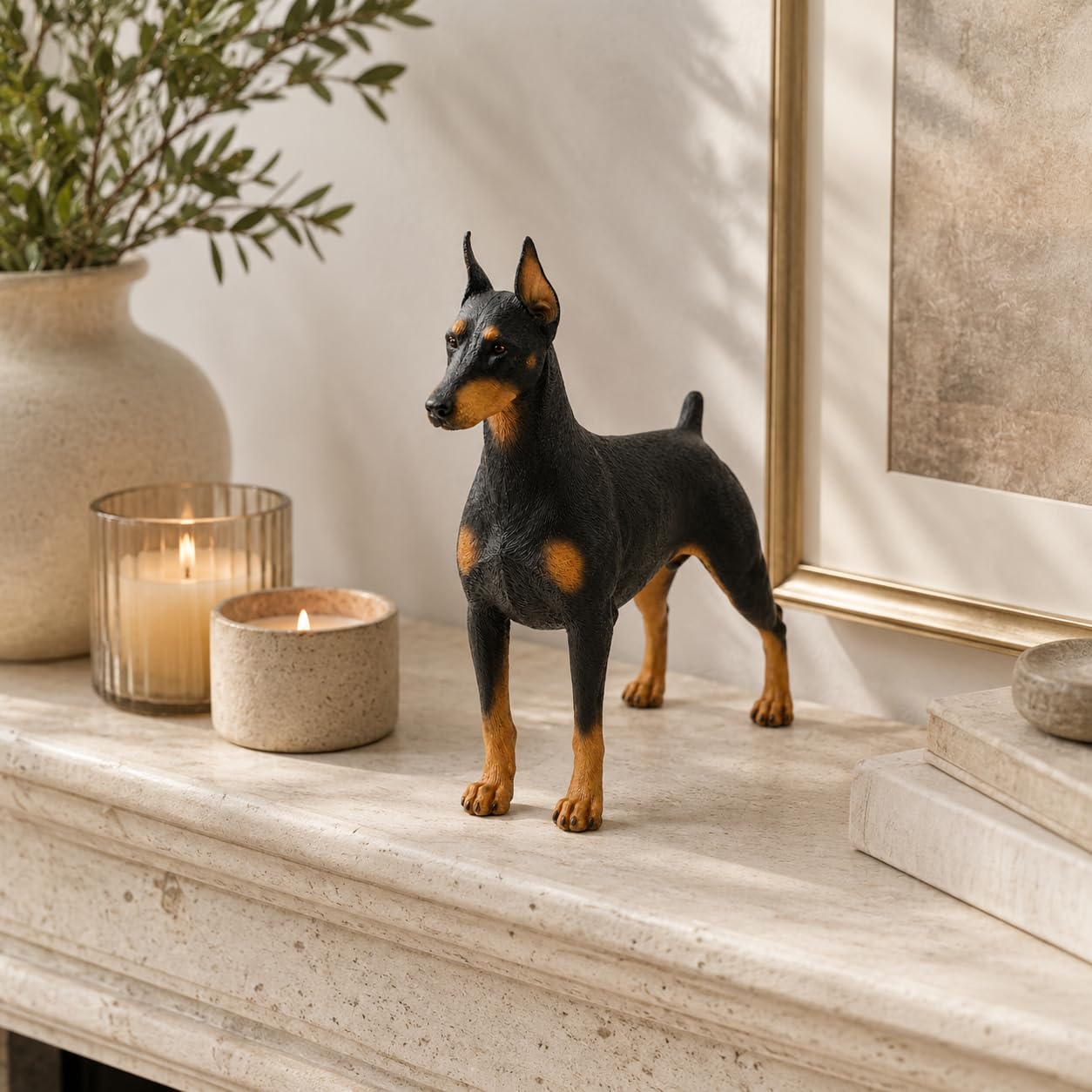 Comfy Hour 7 Inch Doberman Statue, Pinscher Dog Figurine