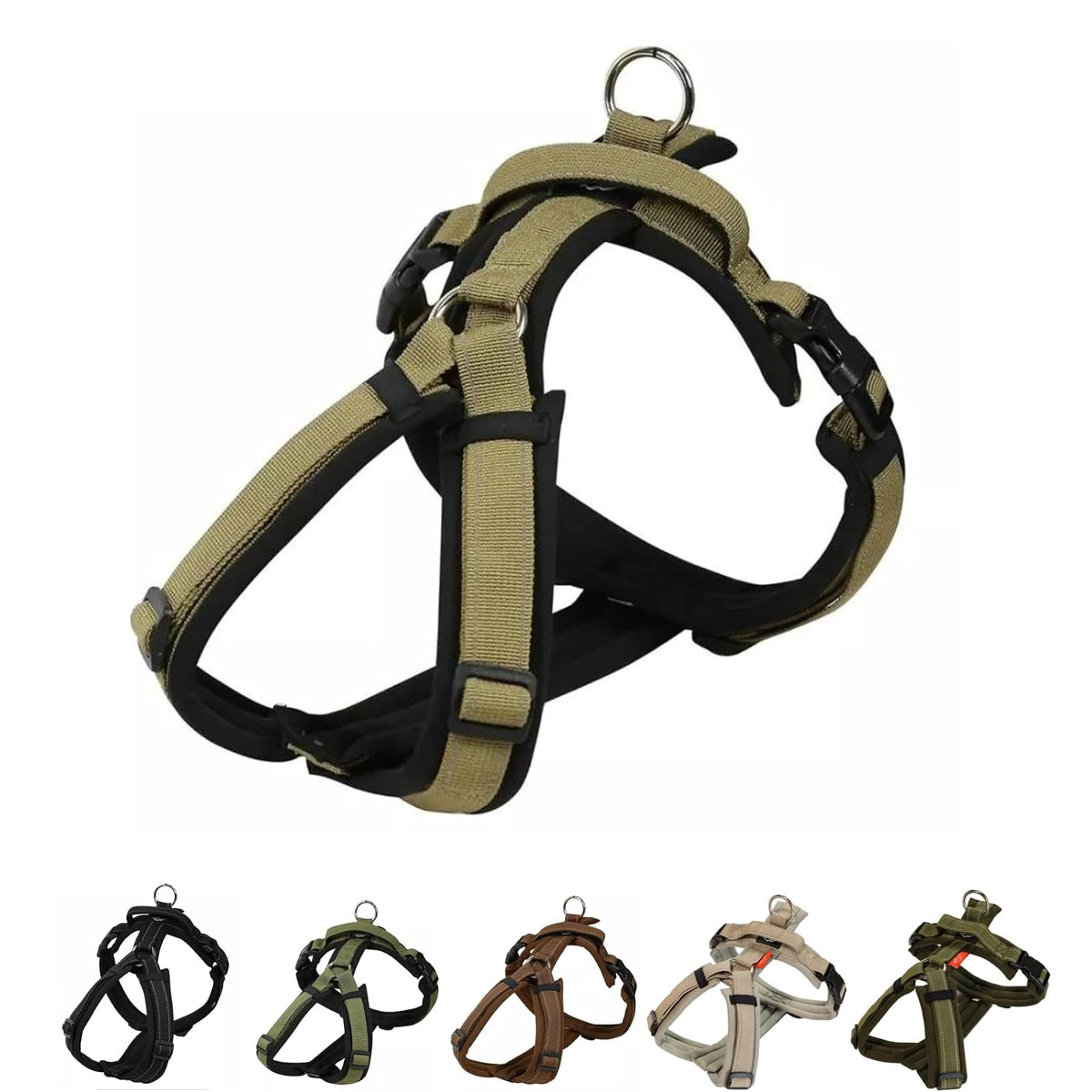 hakusan Animal Harness, XS, Black×Beige