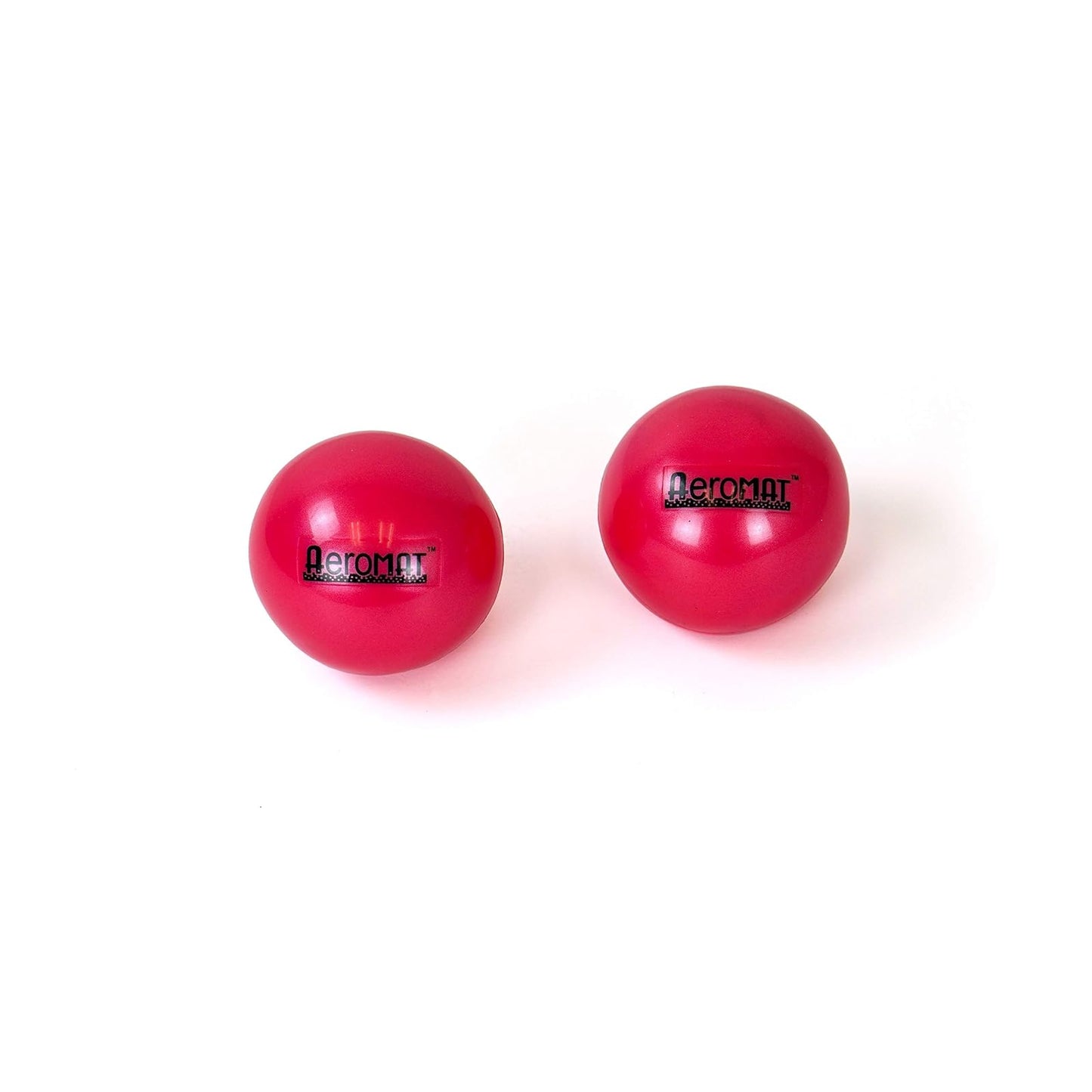 AEROMAT Mini Weight Balls - Come in Pairs - 3.5" Diameter - 2 lbs - Red - Intended for Strength Training /Rehabilitation Exercises