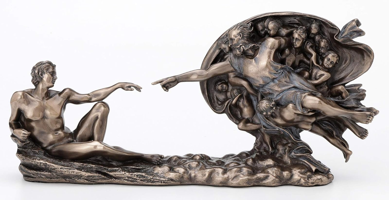 Unicorn Studio Veronese Design 4.5 Inch Genesis The Creation of Adam Sistine Chapel Michelangelo Great Art Religious Antique Bronze Statue