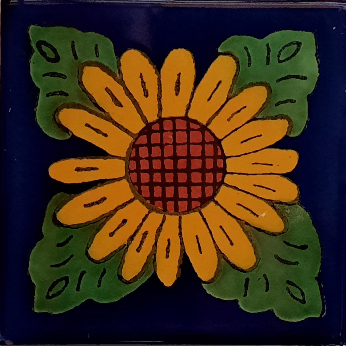 Fine Crafts Imports Tile, clay, Green, Red, Blue, Yellow
