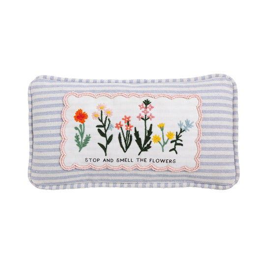 Mud Pie Pillow, 6" x 12", Blue
