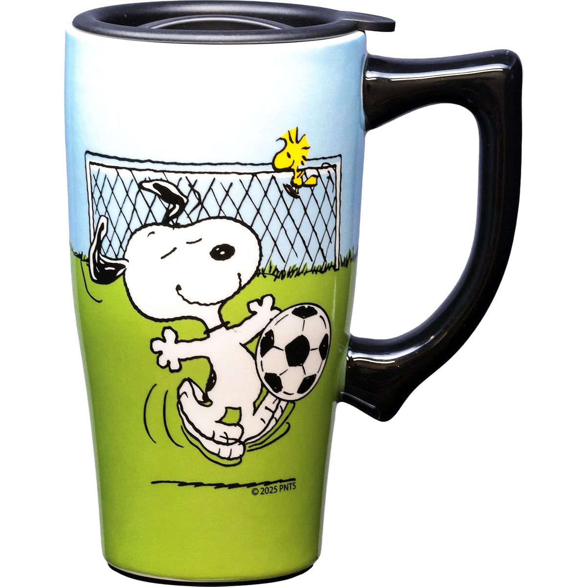 Spoontiques Drinking Cup, 18 Ounces, Snoopy Soccer