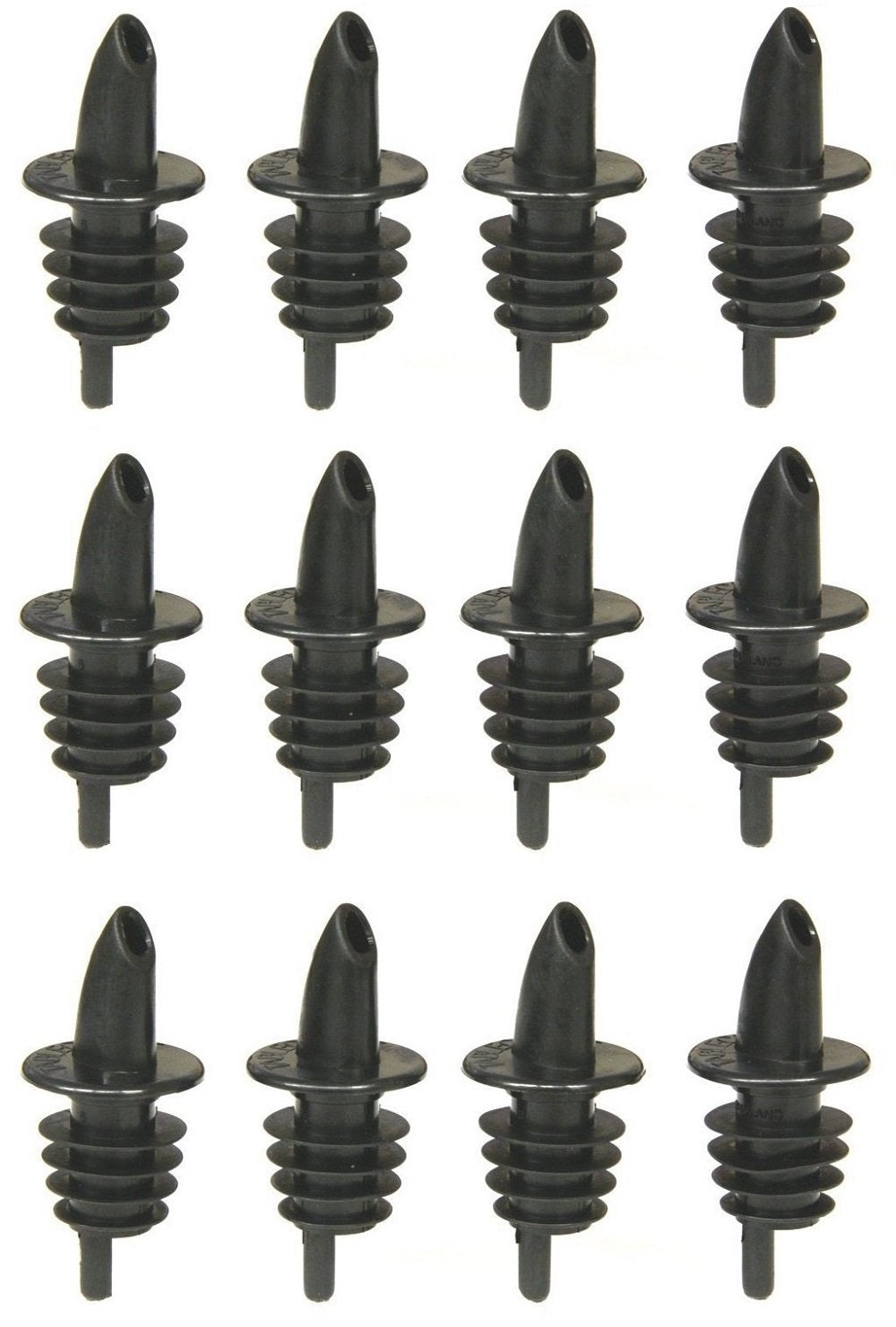 TableCraft H35BK Free Flow Pourers Black 12-Pack