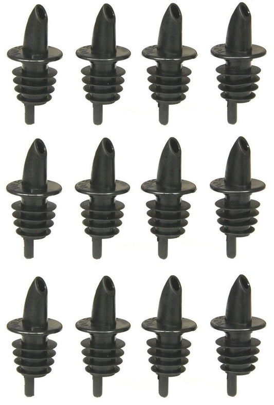 TableCraft H35BK Free Flow Pourers Black 12-Pack