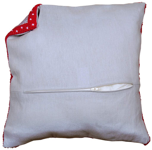 Vervaco Cushion Back with Zipper - Grey, 18 x 18 inch