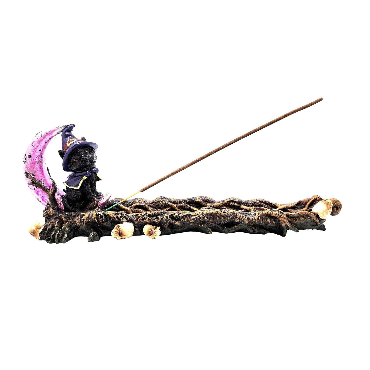 Fantasy Gifts Incense Holder, Black Magical Cat
