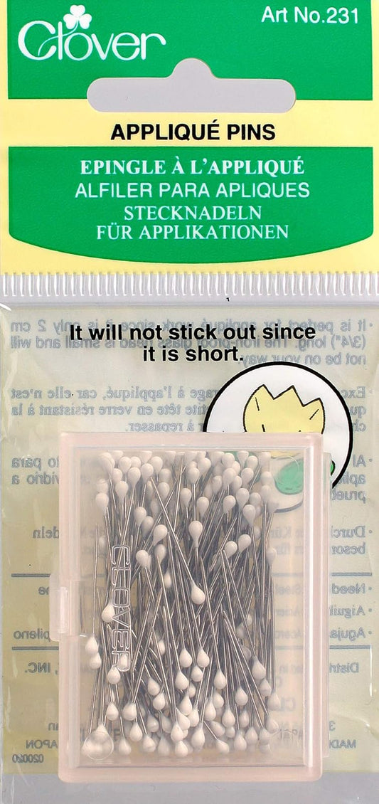 Clover 231 Applique Pins, 150 EA Per Pack