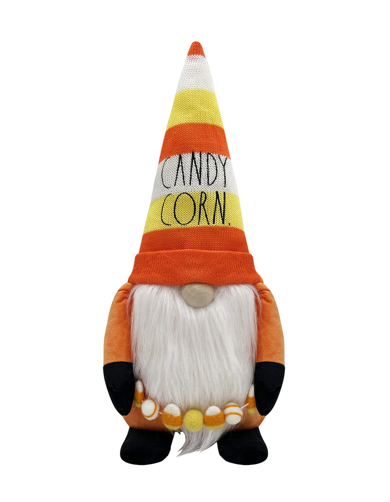 Rae Dunn Halloween Gnome - Fall Holiday Decor Seasonal Decorations - Scandinavian/Swedish/Nordic Tomte Nisse Plush Figurine - 19" Elf with Beard Ornament for Shelf (Candy Corn)