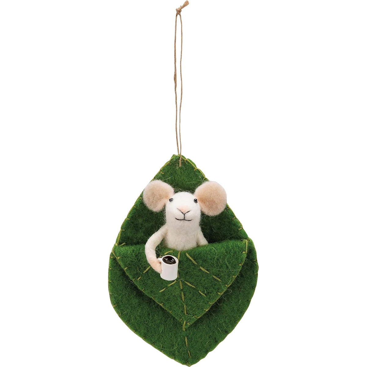 Primitives by Kathy Hanging Ornament, 4" x 5.50" x 1.50", Green