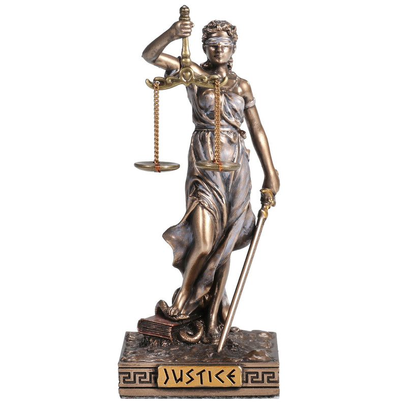 Veronese Design Lady Justice Greek Goddess Resin Hand Painted Miniature Figurine