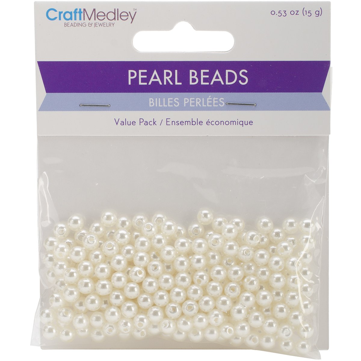 Multicraft Imports Craft Bead, 5mm, Ivory