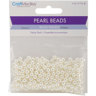 Multicraft Imports Craft Bead, 5mm, Ivory