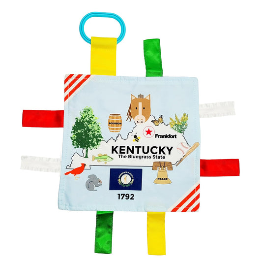 Baby Jack Kentucky Baby Tag Crinkle Me Stroller Toy Lovey for Tummy Time, Sensory Play, Traveling and Photography