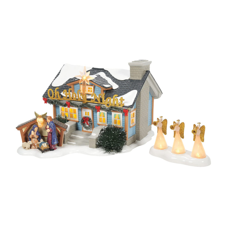 *Department 56 Original Snow Village Oh Holy Night House, Lighted Building, 6.46 Inch, Multicolor